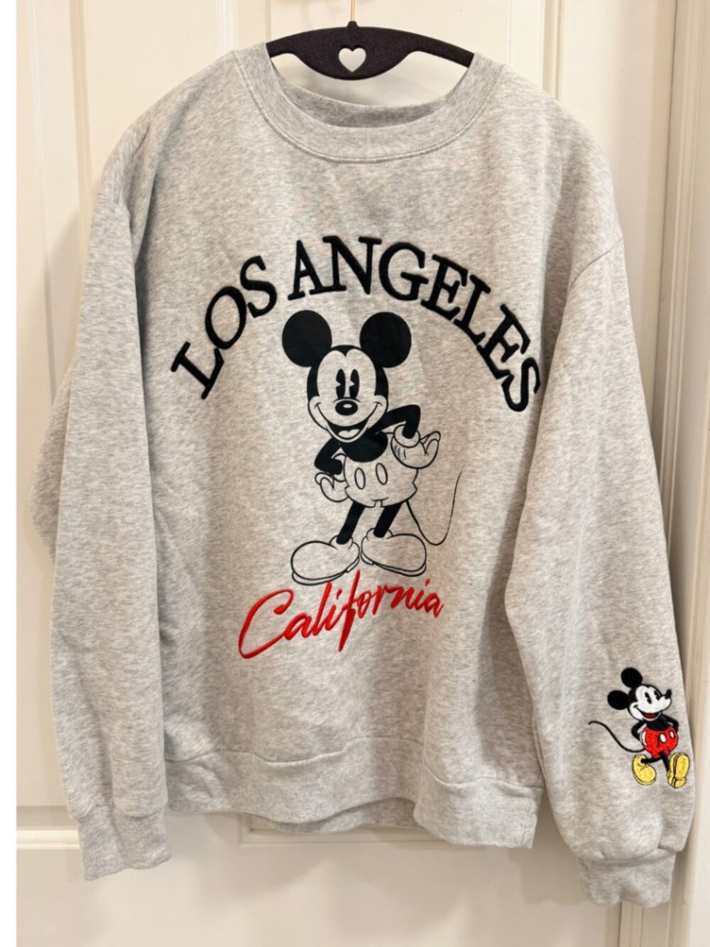 Disney Mickey Mouse Los Angeles Embroidered Sweatshirt M